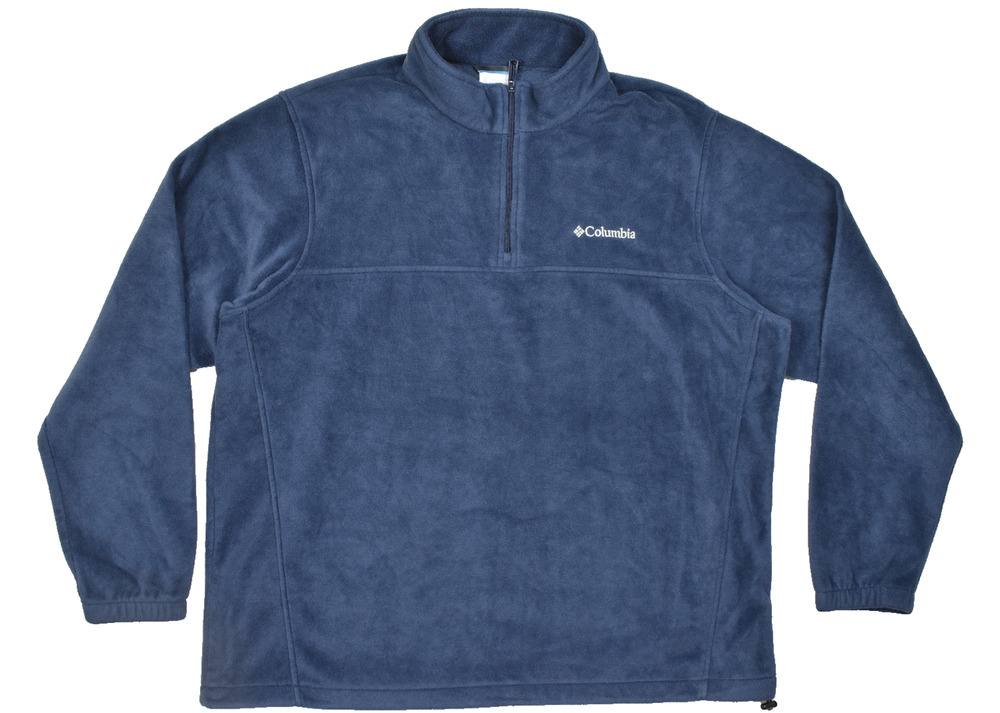 Columbia Men's XXL Blue Fleece Quarter Zip Pullover Sweater Long Sleeve